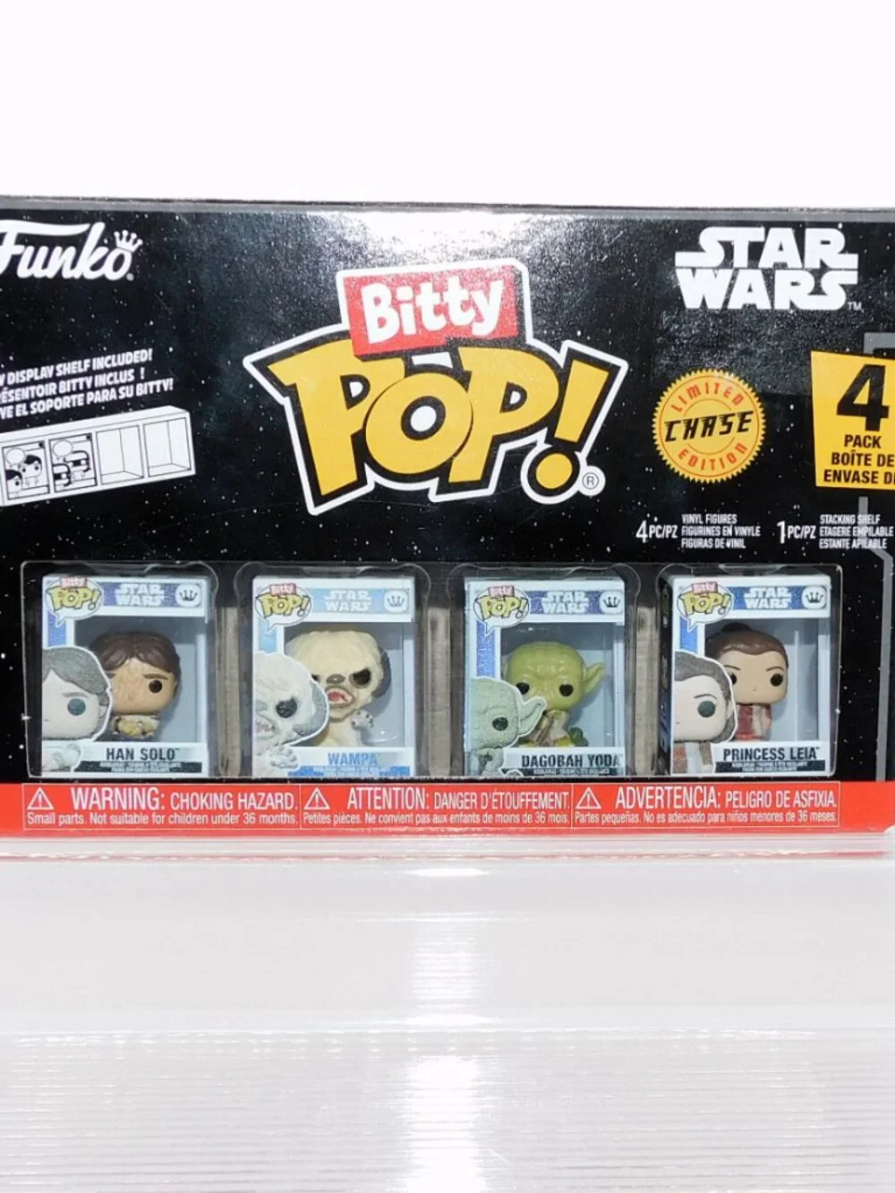 Funko Bitty Pop Star Wars 6 Piece Luke Skywalker Han Solo Princess Leia Yoda NEW